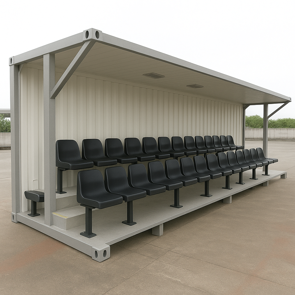Shipping Container Spectator Seating